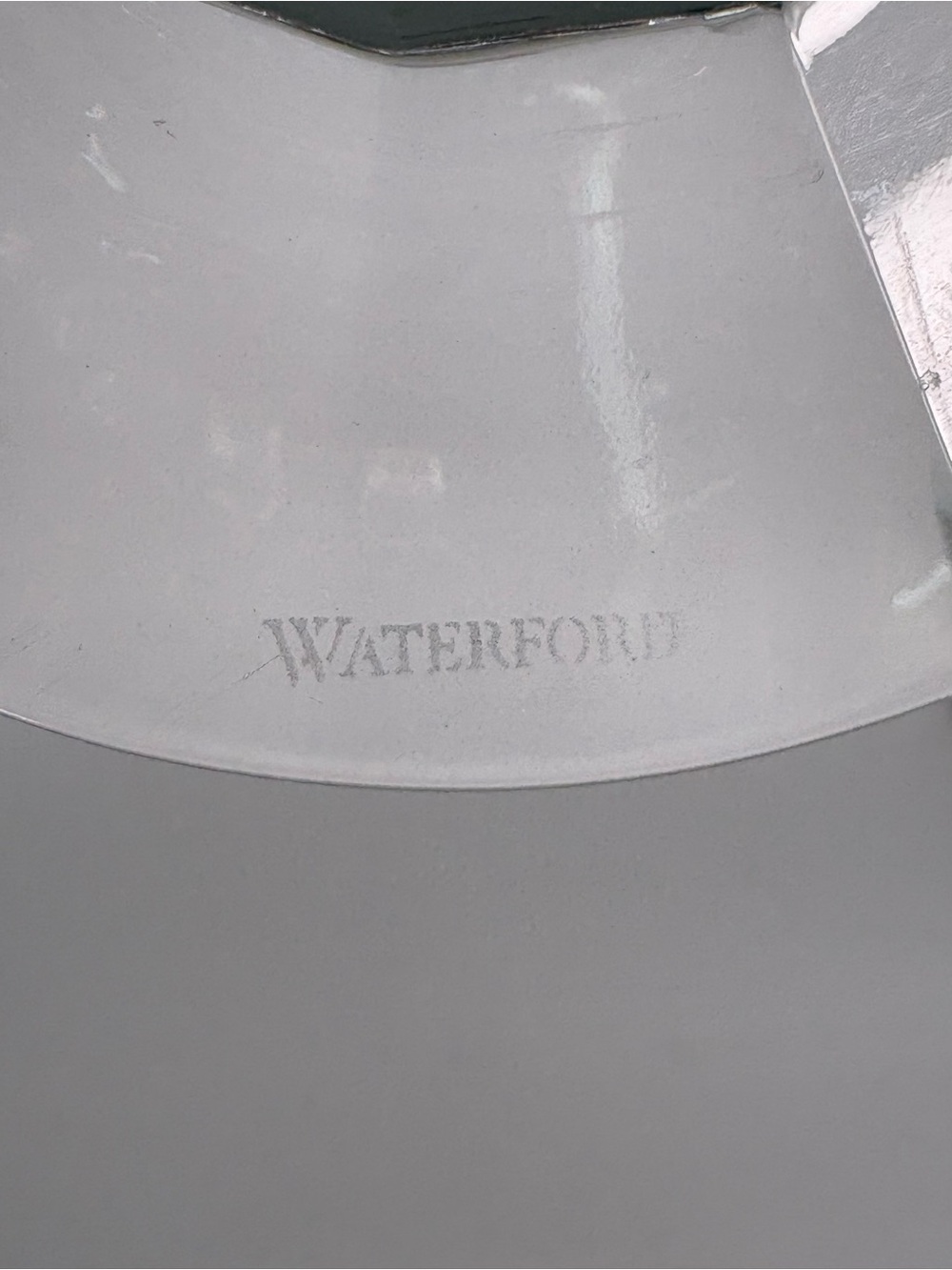 Waterford Illuminology Panel Cut Crystal Candlestick with Gold and Green Label - Picture 5 of 5